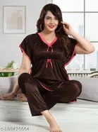 Satin Nightsuit for Women 