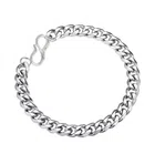 Silver Plated Adjustable Length Bracelet for Men & Boys (Silver, 20 cm)