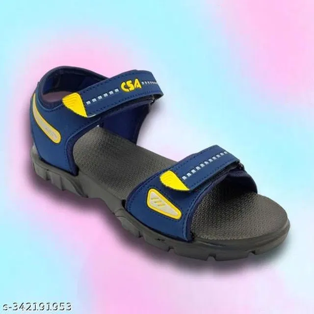 Sandals for Men (Black & Blue, 10)