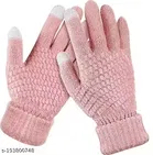Woolen Solid Gloves for Women 