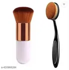 Plastic Makeup Brushes (Multicolor, Set of 2)