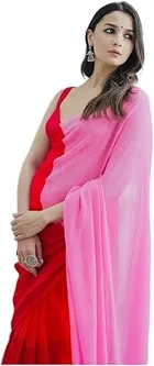 Georgette Colourblocked Saree for Women 