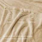 Wool Solid Blanket, Beige 