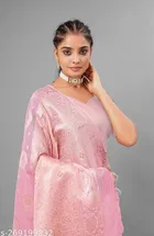 Cotton Linen Zari Woven Saree for Women 