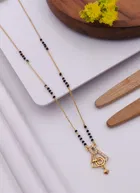 Alloy Gold Plated Mangalsutra for Women, Gold