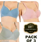 Cotton Lightly Padded Bra for Women, Pack of 2 