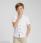Solid Cotton Blend Short Sleeve Polo for Boys 