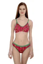 Pibu वीमेन कॉटन ब्रा पैंटी सेट 