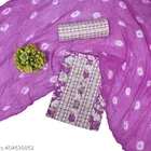 Cotton Dyed Unstitched Suits fabrics for Women (Purple, 2.5 m)