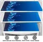 PVC Printed Fridge Top Cover with 3 Pcs Shelf Mats & Handle Cover 