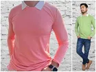 Cotton Blend Solid Polo T-Shirt for Men, Pink & Green, Pack of 2 