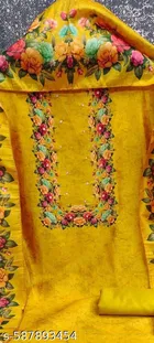 Embroidered Floral Patiala Suit for Women 