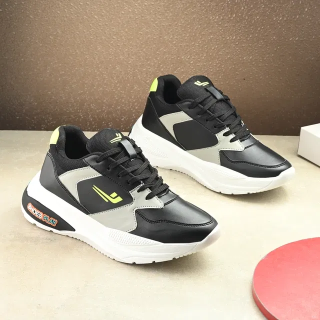 Casual Shoes for Men (Black, 9)