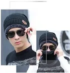 Winter Neck Warmer & Skull Cap Set for Men 