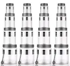 Silverline Containers Set of 16, 1200ml,650ml,350ml,250ml