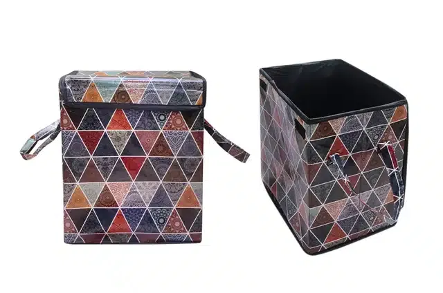 PVC Printed Rectangular Laundry Bag (Multicolor, 28 L)