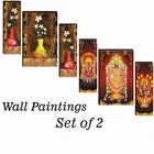 MDF 2 Pcs Designer Wall Painting for Home & Office 