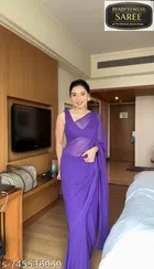 Pre-draped Georgette Saree for Women 