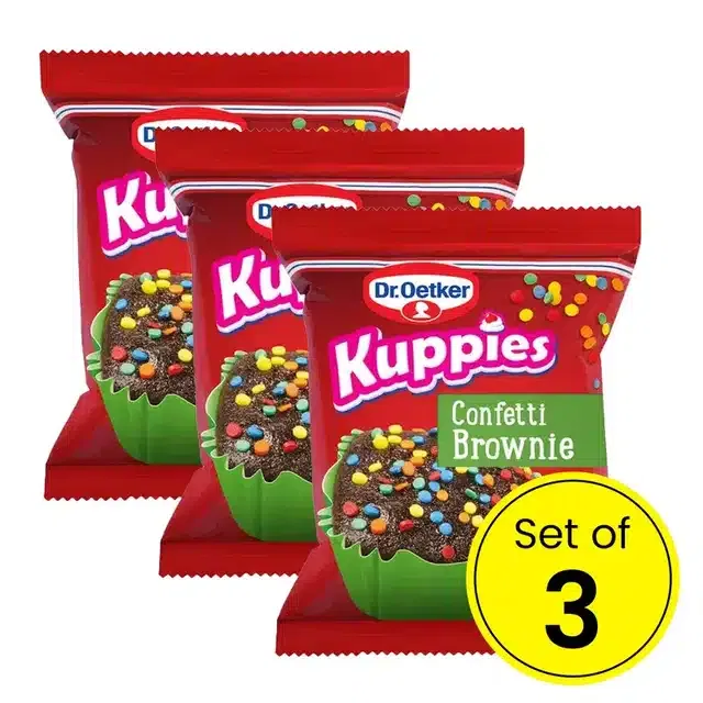 Dr. Oetker कुप्पीज़ कन्फ़ेट्टी ब्राउनी 3X37 g (पैक ऑफ़ 3)