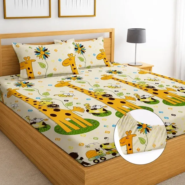 Sarangi Fitted Bedsheet 190x183x20 cm Multicolor