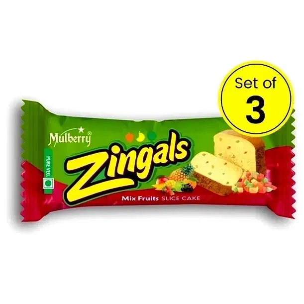 मलबेरी ज़िंगल्स मिक्सफ्रूट वेज केक 3X55 g (Pack of 3)