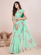Silk Woven Design Saree for Women, Sea Green 