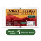 TerraHome Toilet Tissue Paper Rolls, 2 Ply, 1200 Pulls [6 x 200 Pulls] [Pack of 3]