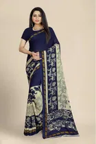 Georgette Printed Saree for Women 