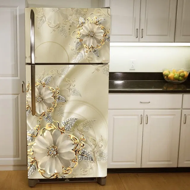 Vinyl Wallpaper Sticker for Fridge Door (Multicolor, 60x160 cm)