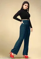 Cotton Blend Trouser for Women 