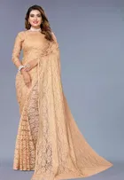 Net Floral Saree for Women 