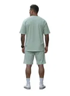 Polyester Printed Co-Ord Set for Men, Green 