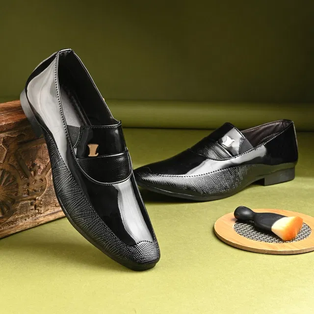 Monks Shoes for Men (Black, 7)