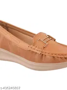 Shoetopia Solid Synthetic Loafers for Girls 
