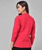 Woolen V-Neck Cardigan Full Sleeve Button-Up Winter Sweater 