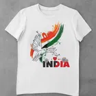 Round Neck Indian Flag Print T-Shirt for Boys 
