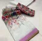 Cotton Linen Printed Saree for Women 