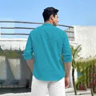 Full Sleeves Solid Short Kurta for Men 