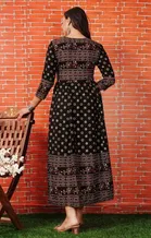 Rayon Printed Anarkali Kurti for Women 