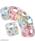 Baby Bibs Baby Apron 5 Pcs Chit Buttoned Waterproof