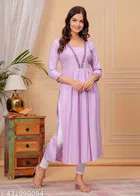 Rayon Kurti for Women, Lavendar 