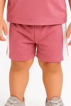 Solid Cotton Blend Top & Bottom Set for Boys 