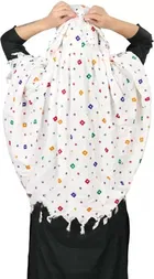 Eloska World Women's Printed White Box Scarf 