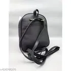 PU Backpack Bag, Black
