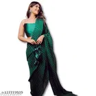 Crushed Satin Party Wear Saree for Women 