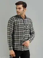 Cotton Blend Printed Shirt for Men, Black 