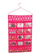 Canvas Wall Hanging Accessories Organizer (Pink)