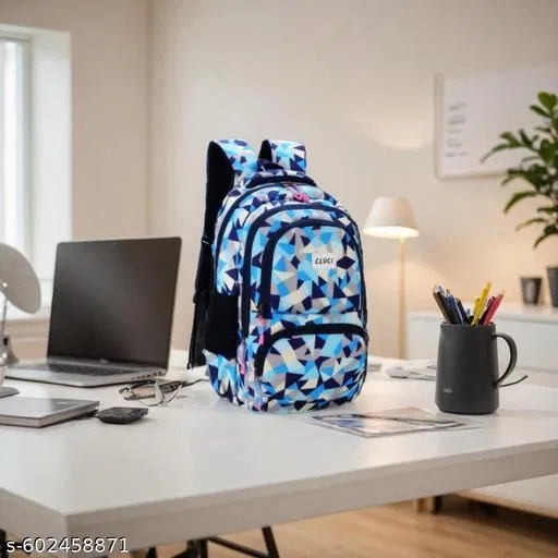 Polyester Backpack Bag, Blue