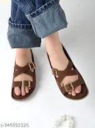 Shoetopia Flat Brown Size 8.0
