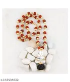 Rudraksha Mala with Silver Damru & Trident Locket for Men 